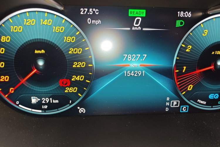 Used Mercedes-Benz C-Class 2020 Restyled C 260 L Sport Edition Odometer Close Up