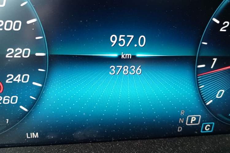 Used Mercedes-Benz C-Class 2020 C 260 Sport Edition Odometer Close Up