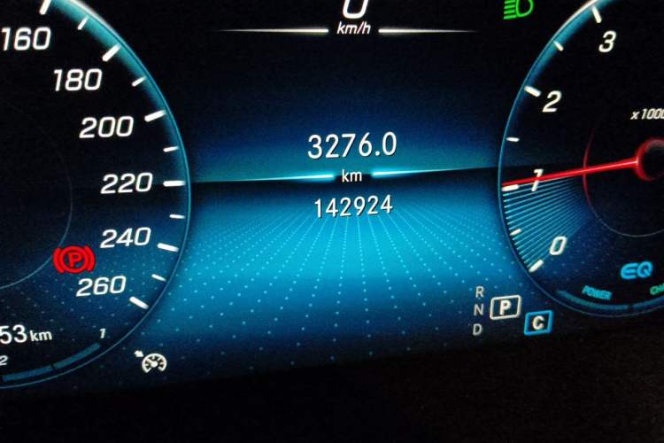 Used Mercedes-Benz C-Class 2020 C 260 L Sport Edition Odometer Close Up