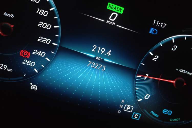Used Mercedes-Benz C-Class 2020 C 260 L Sport Edition Odometer Close Up
