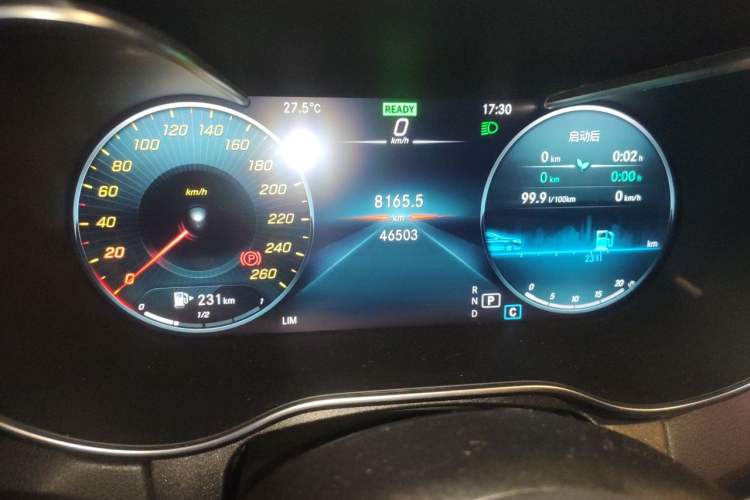Used Mercedes-Benz C-Class 2020 C 260 L Sport Edition Odometer Close Up