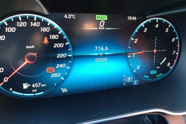 Used Mercedes-Benz C-Class 2020 C 260 Coupe Odometer Close Up
