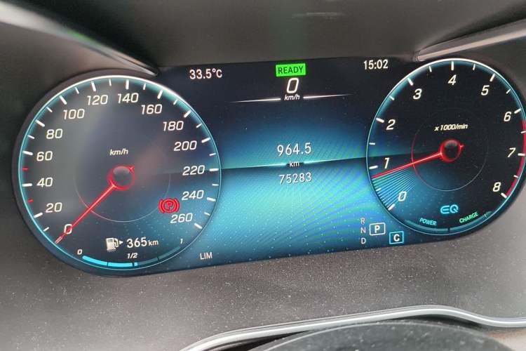 Used Mercedes-Benz C-Class 2020 Facelifted C 260 Estate Odometer Close Up