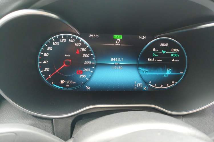 Used Mercedes-Benz C-Class 2020 Restyled C 260 L Sport Edition Odometer Close Up