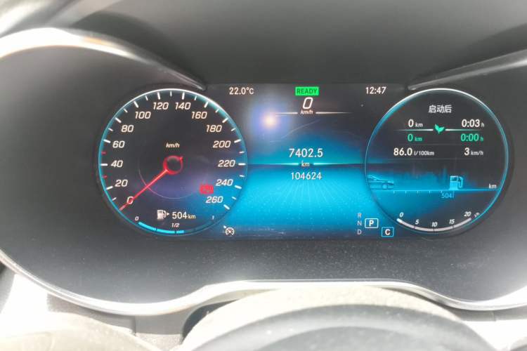 Used Mercedes-Benz C-Class 2020 C 260 L Sport Edition Odometer Close Up