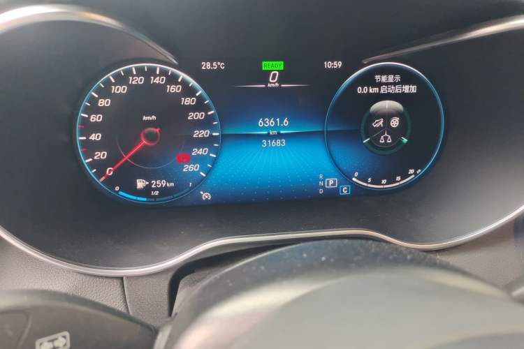 Used Mercedes-Benz C-Class 2020 C 260 Coupe Odometer Close Up