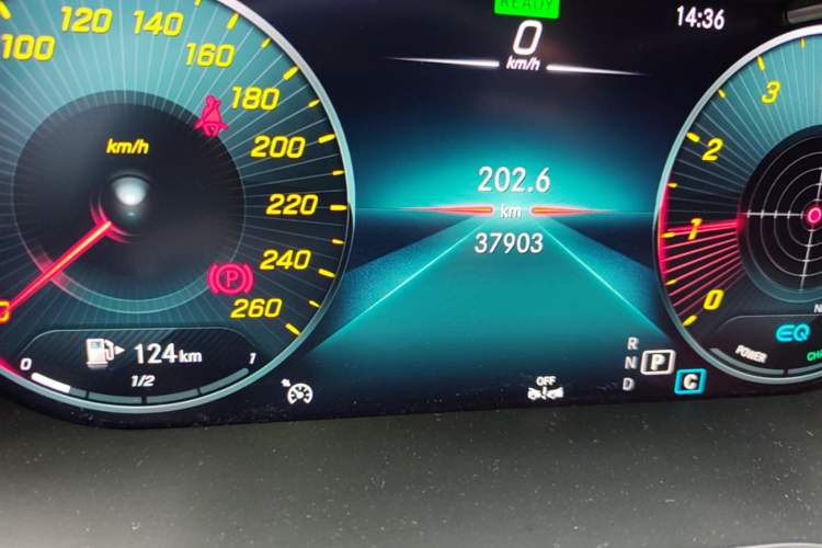 Used Mercedes-Benz C-Class 2020 Restyled C 260 Sport Edition Odometer Close Up