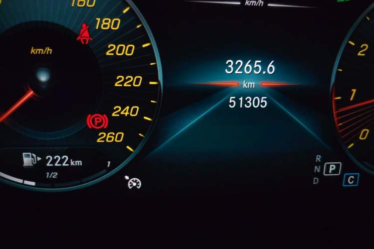Used Mercedes-Benz C-Class 2020 C 260 Coupe Odometer Close Up