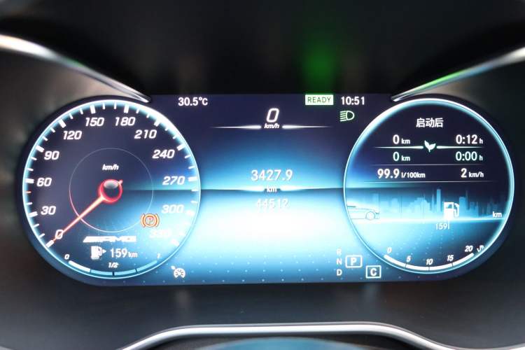 Used Mercedes-Benz C-Class 2020 Facelifted C 260 Estate Odometer Close Up