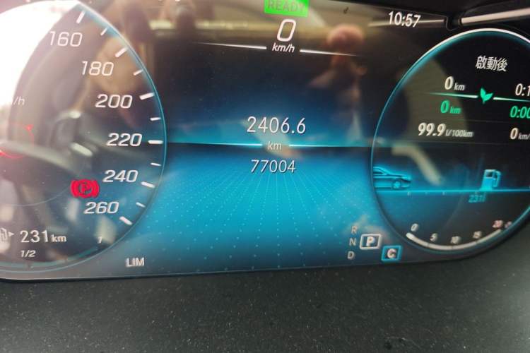 Used Mercedes-Benz C-Class 2020 C 260 L Sport Edition Odometer Close Up