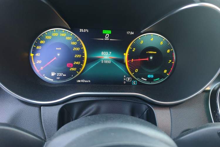Used Mercedes-Benz C-Class 2020 Restyled C 260 L Sport Edition Odometer Close Up