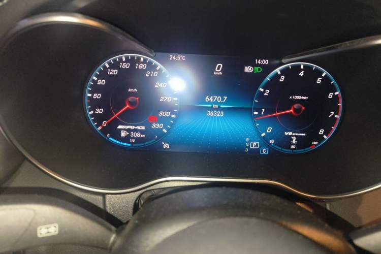 Used Mercedes-Benz C-Class 2020 C 260 4MATIC Coupe Odometer Close Up