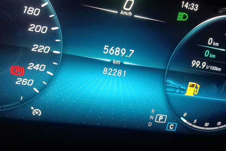 Used Mercedes-Benz C-Class 2020 C 260 L Sport Edition Odometer Close Up