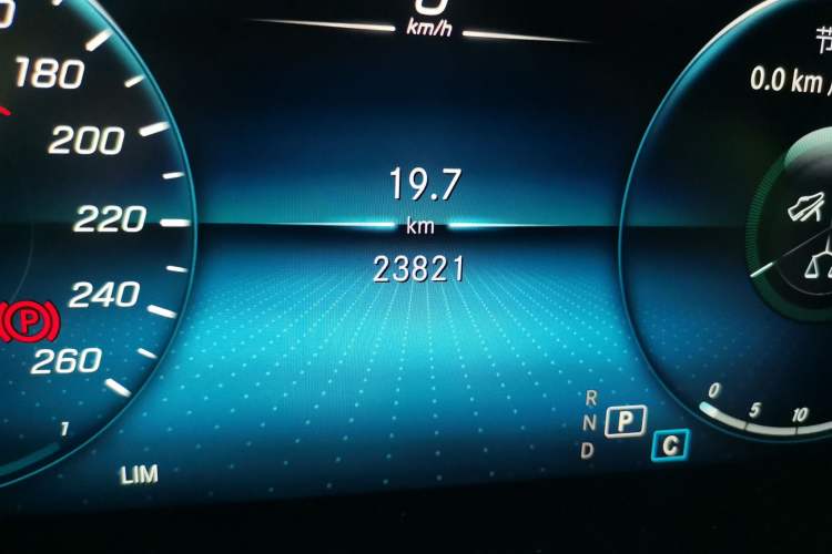 Used Mercedes-Benz C-Class 2020 C 200 Coupe Odometer Close Up