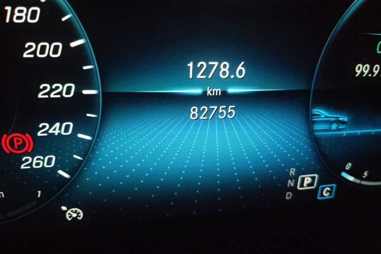 Used Mercedes-Benz C-Class 2020 C 260 Coupe Odometer Close Up