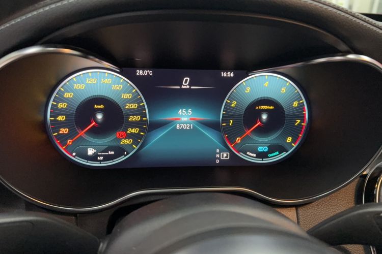 Used Mercedes-Benz C-Class 2020 C 260 L Sport Edition Odometer Close Up