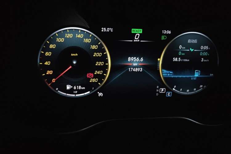 Used Mercedes-Benz C-Class 2020 C 260 L Sport Edition Odometer Close Up