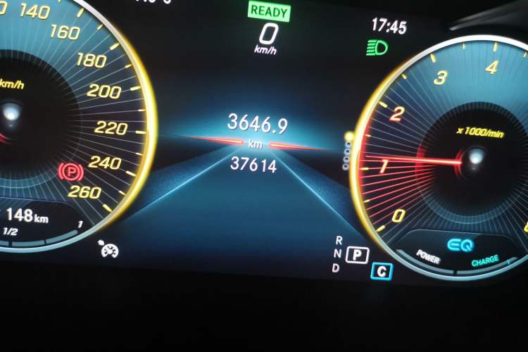 Used Mercedes-Benz C-Class 2020 C 260 Coupe Odometer Close Up