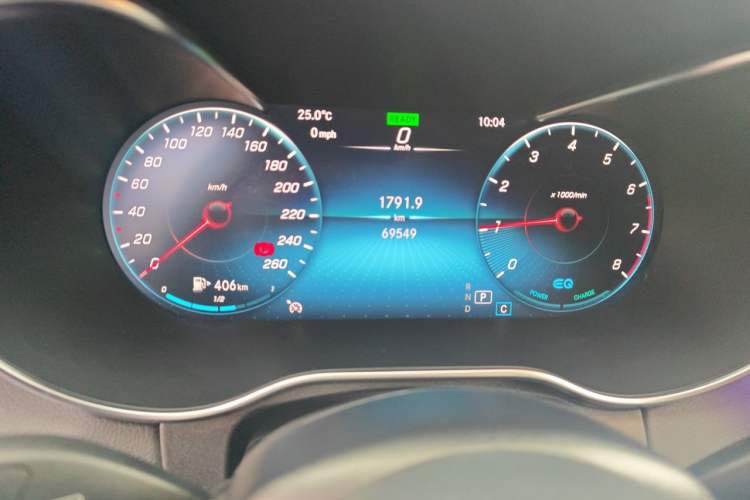 Used Mercedes-Benz C-Class 2020 C 260 Coupe Odometer Close Up