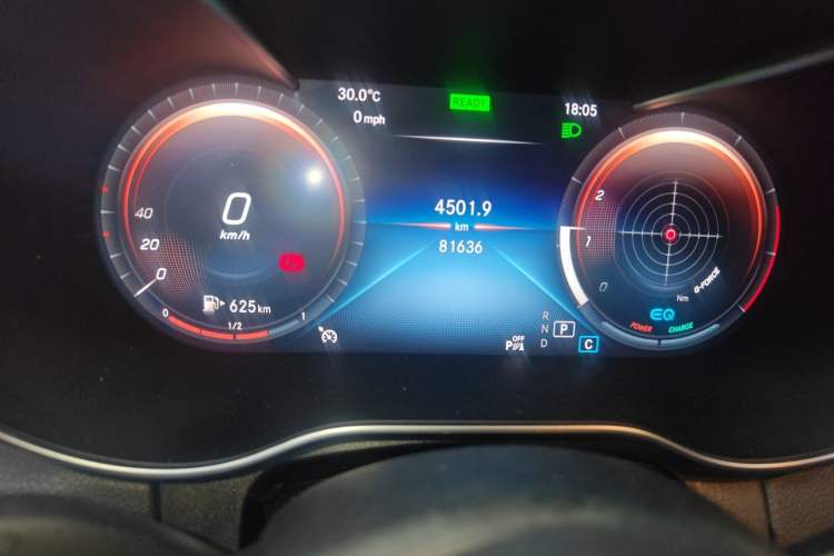 Used Mercedes-Benz C-Class 2020 C 260 Sport Edition Odometer Close Up