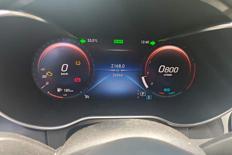 Used Mercedes-Benz C-Class 2020 C 260 L Sport Edition Odometer Close Up