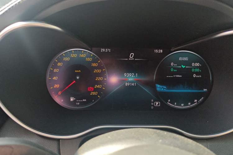 Used Mercedes-Benz C-Class 2020 C 260 L Sport Edition Odometer Close Up