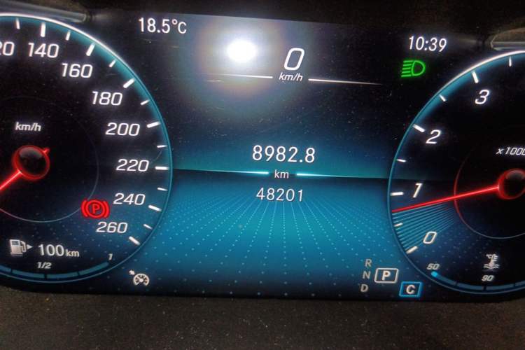 Used Mercedes-Benz C-Class 2020 Restyled C 200 L Dynamic Sports Edition Odometer Close Up