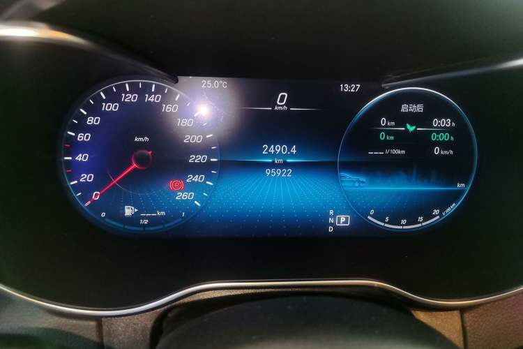 Used Mercedes-Benz C-Class 2020 C 260 L Sport Edition Odometer Close Up