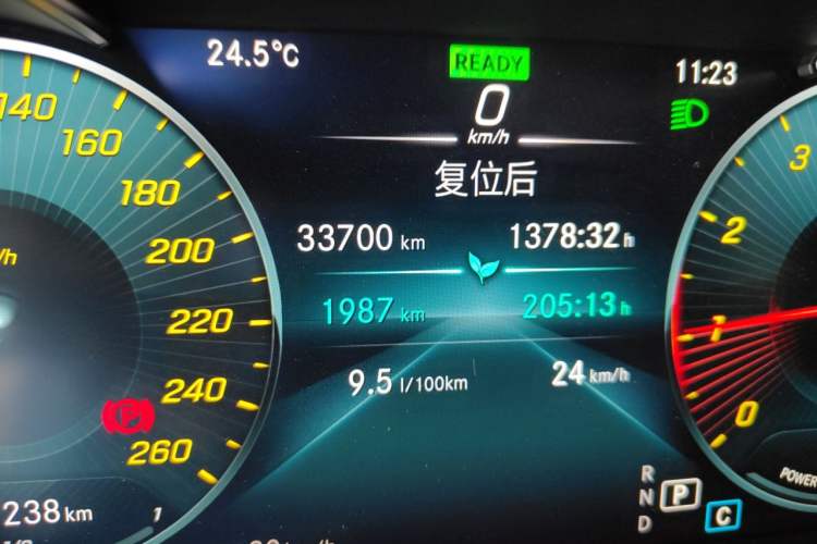 Used Mercedes-Benz C-Class 2020 C 260 L Sport Edition Odometer Close Up