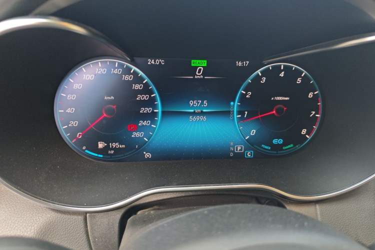 Used Mercedes-Benz C-Class 2020 C 260 L Sport Edition Odometer Close Up