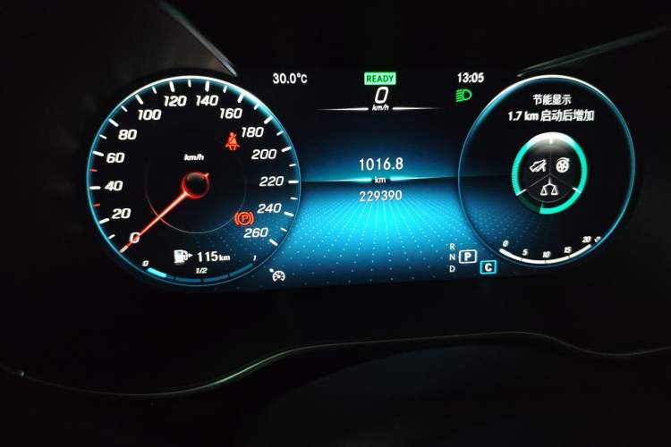 Used Mercedes-Benz C-Class 2020 C 260 L Sport Edition Odometer Close Up