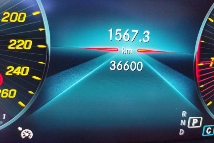 Used Mercedes-Benz C-Class 2020 C 260 L Sport Edition Odometer Close Up