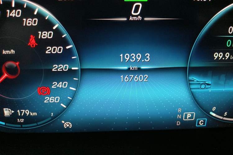 Used Mercedes-Benz C-Class 2020 C 260 L Sport Edition Odometer Close Up
