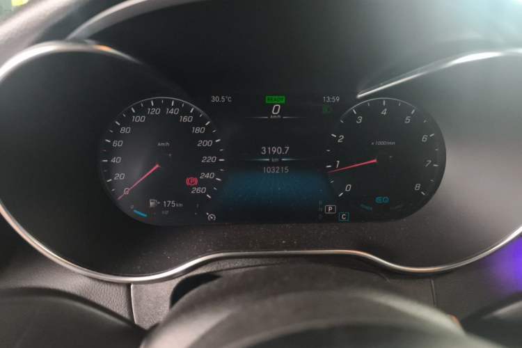 Used Mercedes-Benz C-Class 2020 C 260 Sport Edition Odometer Close Up