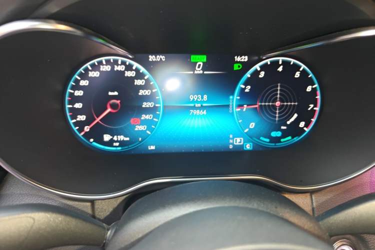 Used Mercedes-Benz C-Class 2020 C 260 L Sport Edition Odometer Close Up