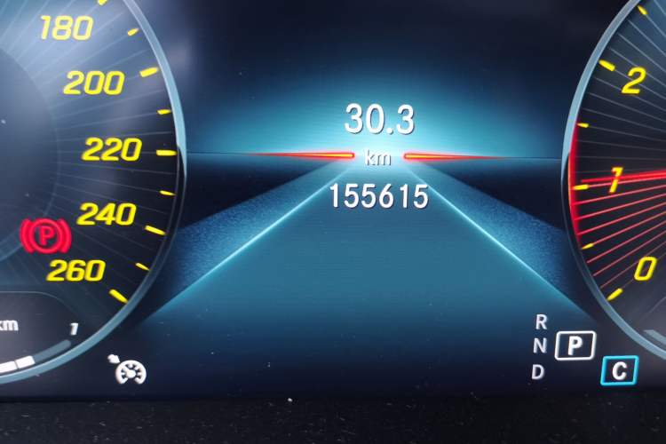 Used Mercedes-Benz C-Class 2020 Restyled C 260 Sport Edition Odometer Close Up