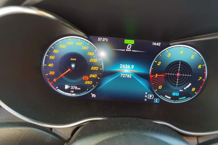 Used Mercedes-Benz C-Class 2020 C 260 Sport Edition Odometer Close Up