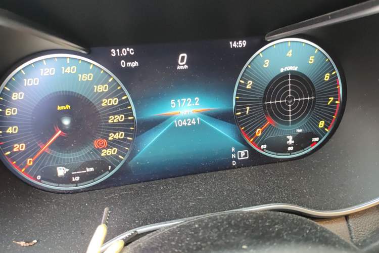 Used Mercedes-Benz C-Class 2020 C 260 Estate Odometer Close Up