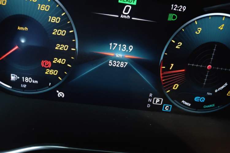 Used Mercedes-Benz C-Class 2020 C 260 L Sport Edition Odometer Close Up
