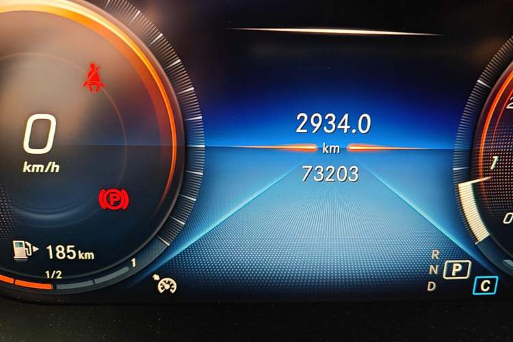 Used Mercedes-Benz C-Class 2020 C 260 Sport Edition Odometer Close Up