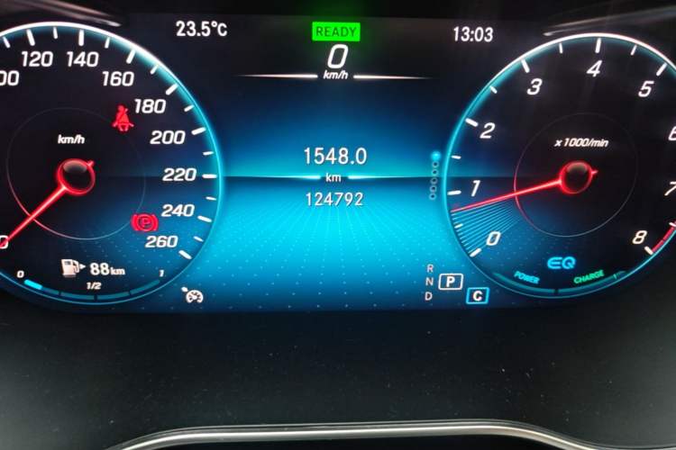 Used Mercedes-Benz C-Class 2020 C 260 L Sport Edition Odometer Close Up
