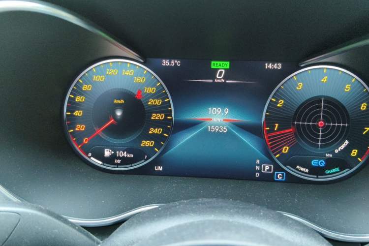 Used Mercedes-Benz C-Class 2020 C 260 L Sport Edition Odometer Close Up