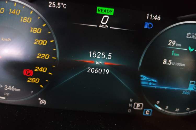 Used Mercedes-Benz C-Class 2020 C 260 Sport Edition Odometer Close Up