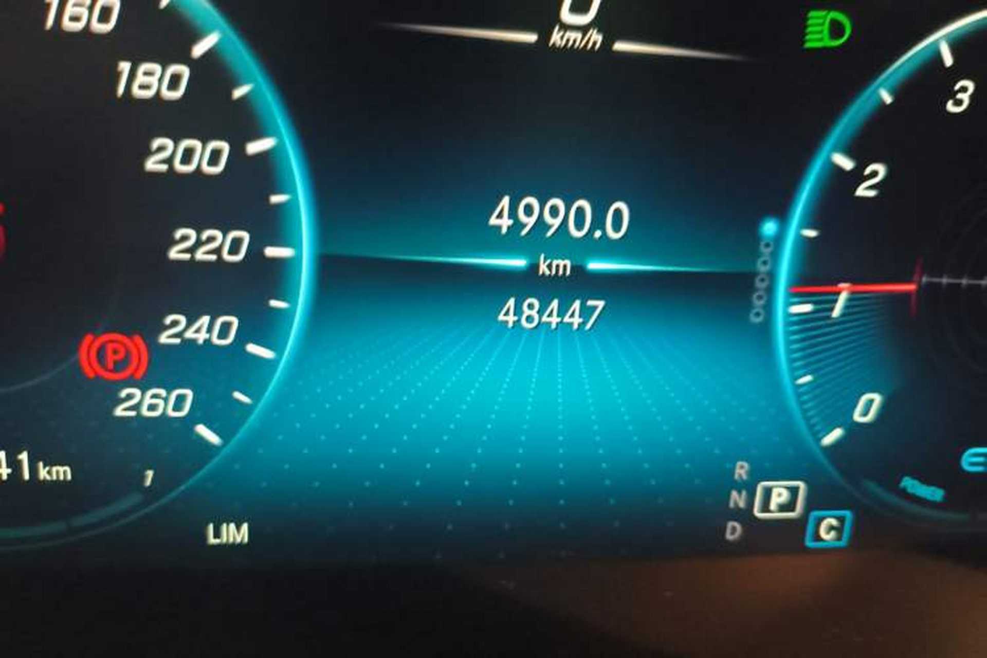 Used Mercedes-Benz C-Class 2020 C 260 Coupe Odometer Close Up
