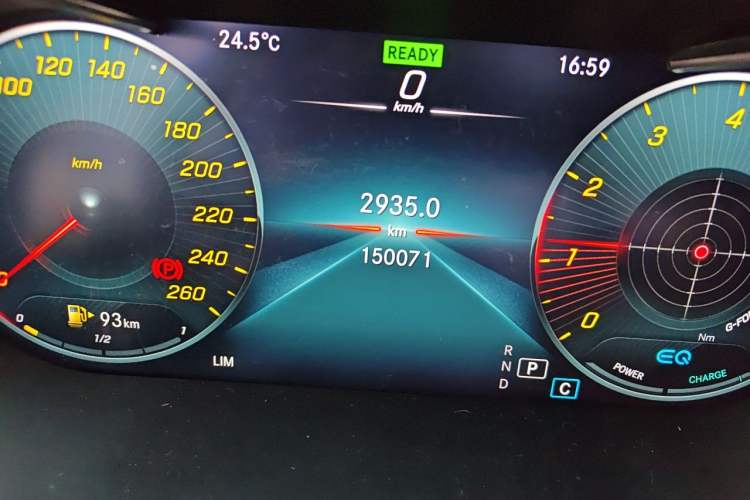 Used Mercedes-Benz C-Class 2020 C 260 Sport Edition Odometer Close Up