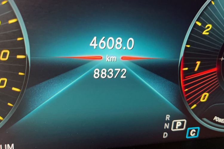 Used Mercedes-Benz C-Class 2020 C 260 Sport Edition Odometer Close Up