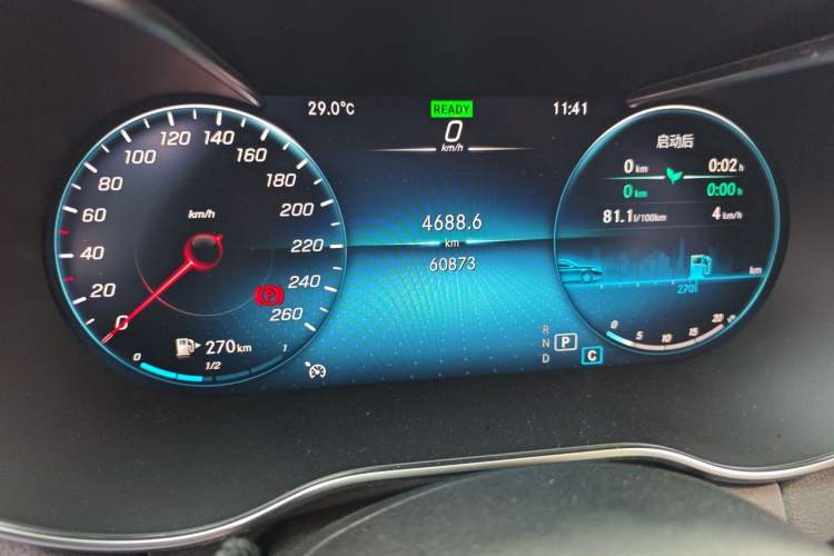 Used Mercedes-Benz C-Class 2020 Restyled C 260 L Sport Edition Odometer Close Up