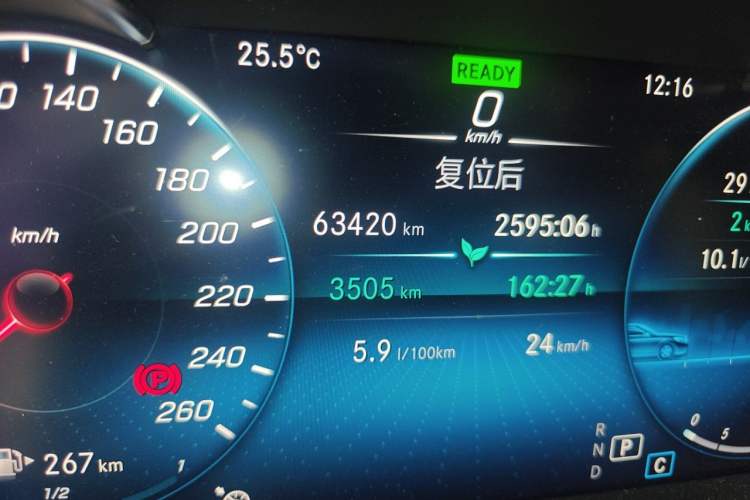Used Mercedes-Benz C-Class 2020 C 260 L Sport Edition Odometer Close Up