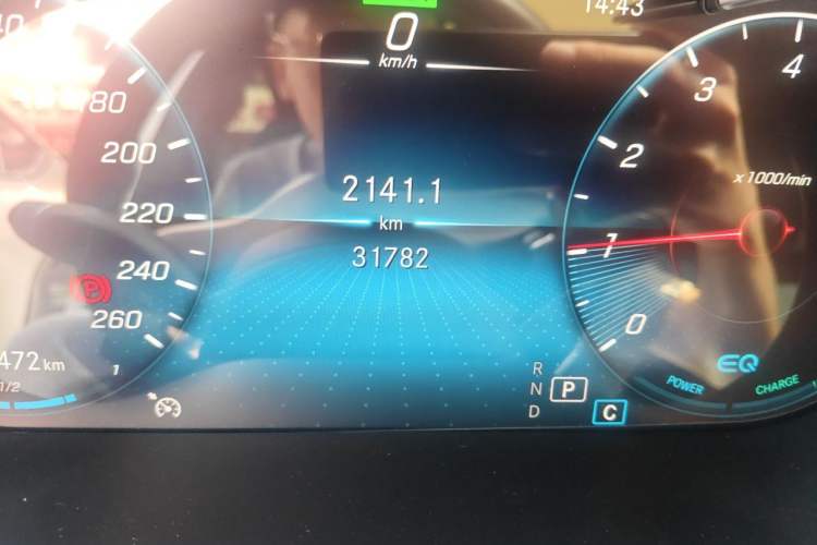 Used Mercedes-Benz C-Class 2020 C 260 L Sport Edition Odometer Close Up