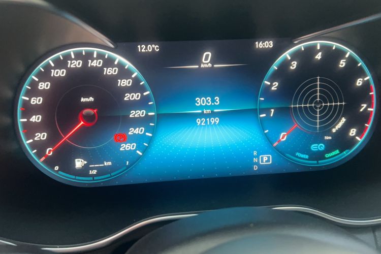 Used Mercedes-Benz C-Class 2020 C 260 L Sport Edition Odometer Close Up